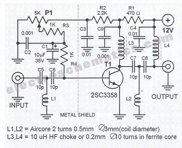 UHF Antenna Amplifier Circuit