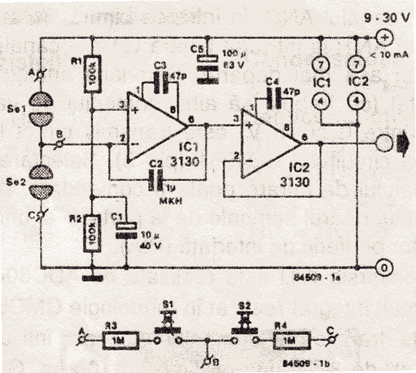 Touch potentiometer circuit