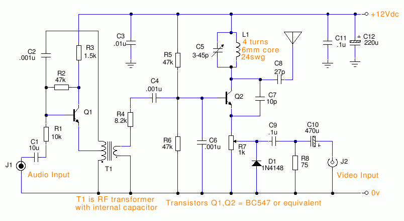 2km Tv Transmitter Circuit Diagram - Wiring Diagram and Schematics