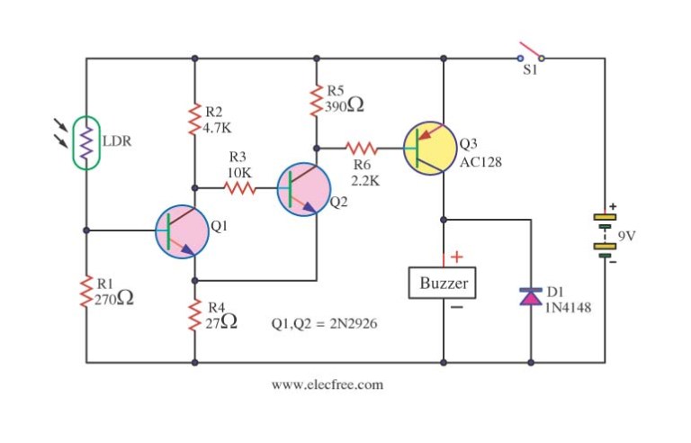 DIY LDR Switch Circuits - ElectroSchematics.com