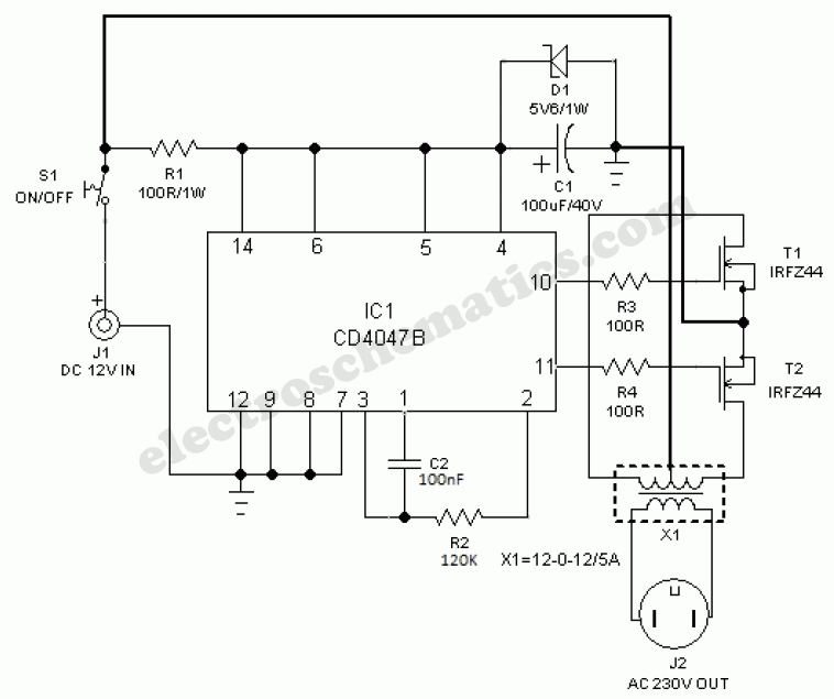 Solar Power Inverter Circuit