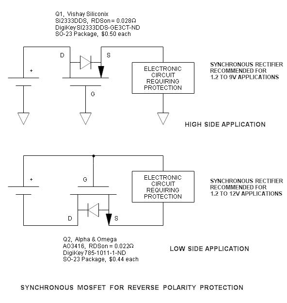 Synchronous MOSFET Rectifier for Reverse Battery Protection