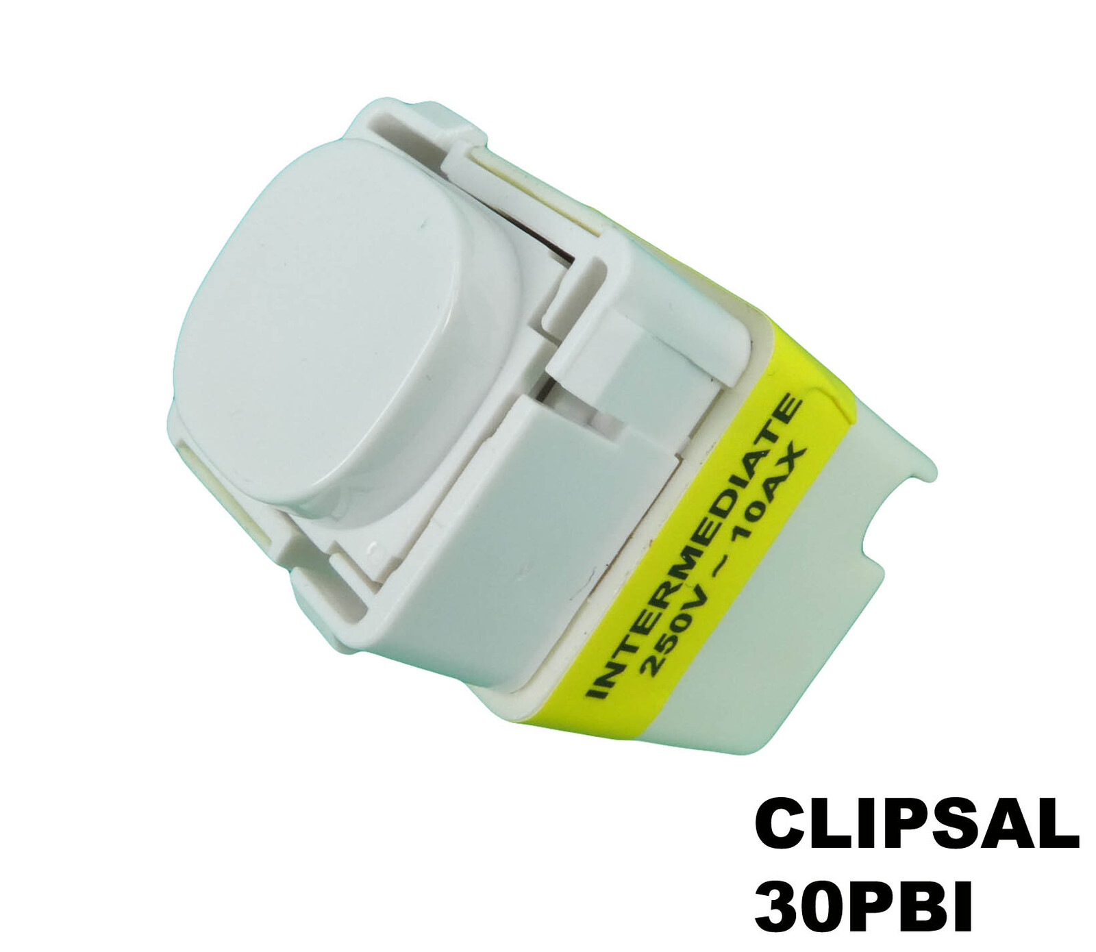 Clipsal 30PBI.WE Push Button Switch 16A Intermediate, Impress Series 30