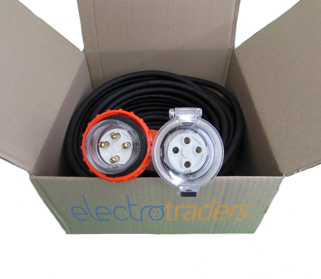 10 Amp Extension Lead 3 Phase 4 Pin 5 Metres