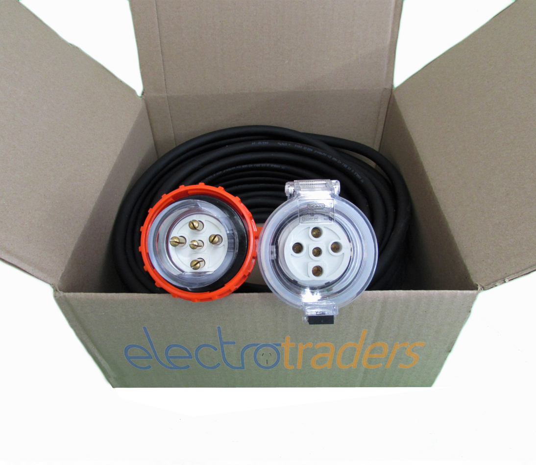 20 Amp Extension Lead 3 Phase 5 Pin 30 Metres