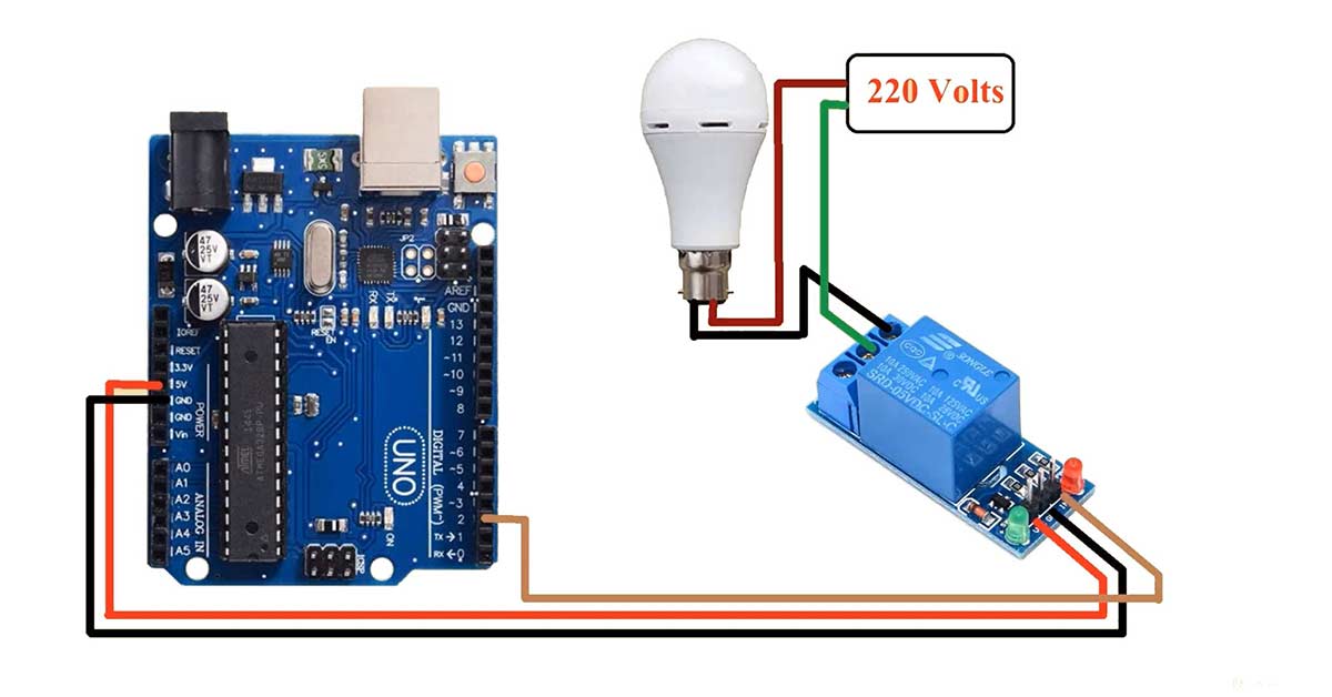 Interface 1Channel Relay with Arduino ElectroVigyan
