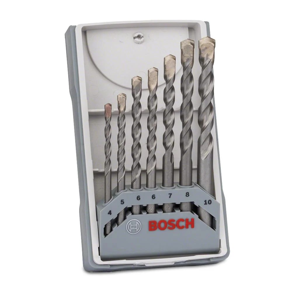7 x Bosch 4mm10mm CYL3 Concrete Masonry Brick Drill Bit Set