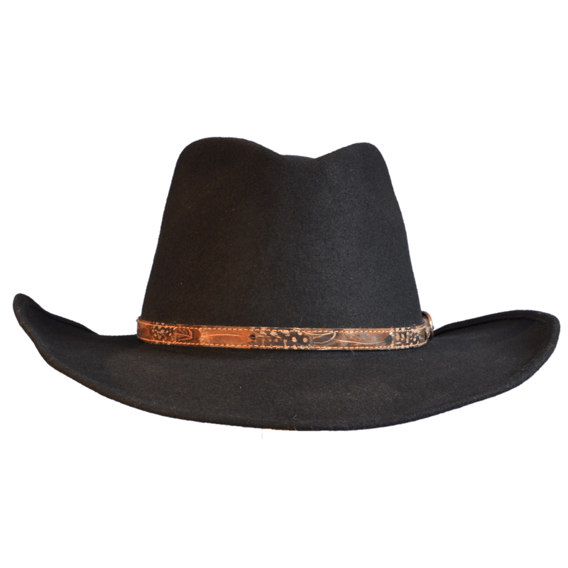 Black Wool Felt Cowboy Hat Races Hats, Wedding Hat, Womens