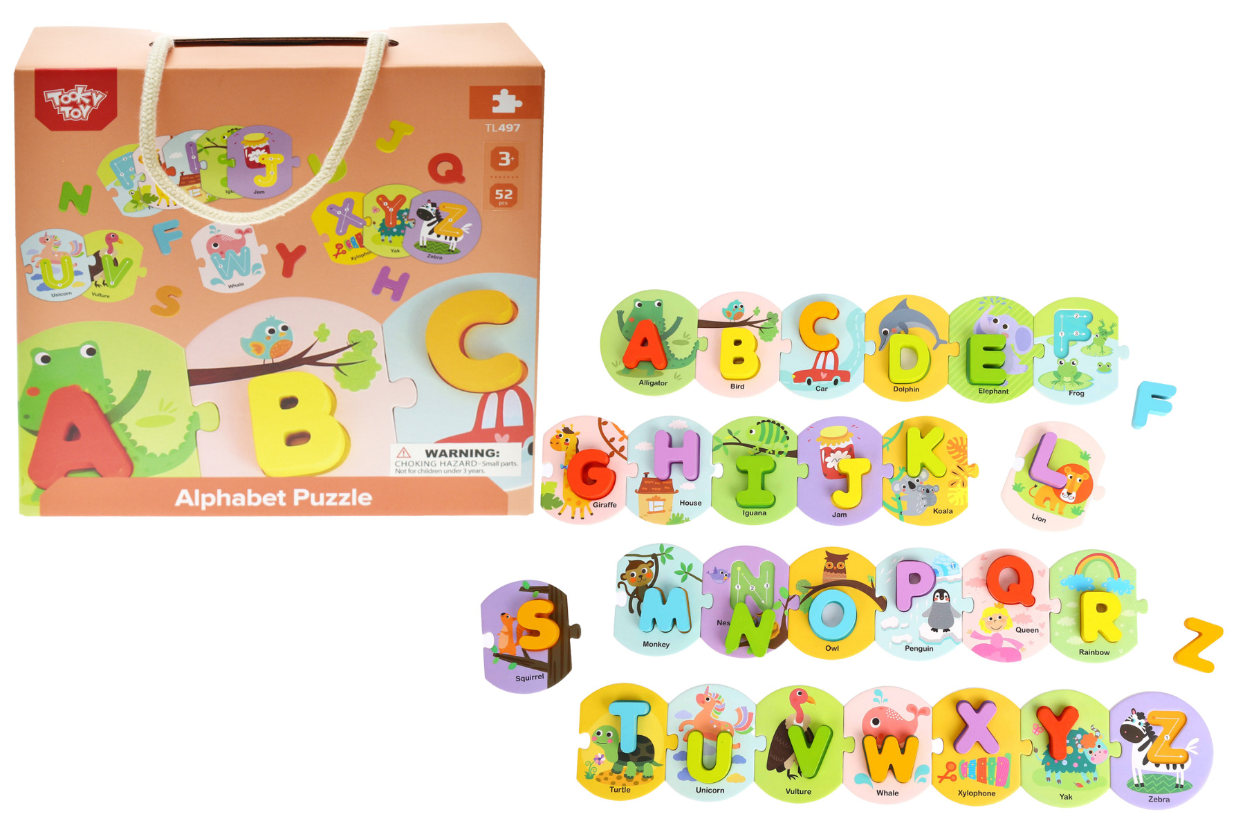 ALPHABET PUZZLE IN CARRY BOX Tooky Toy
