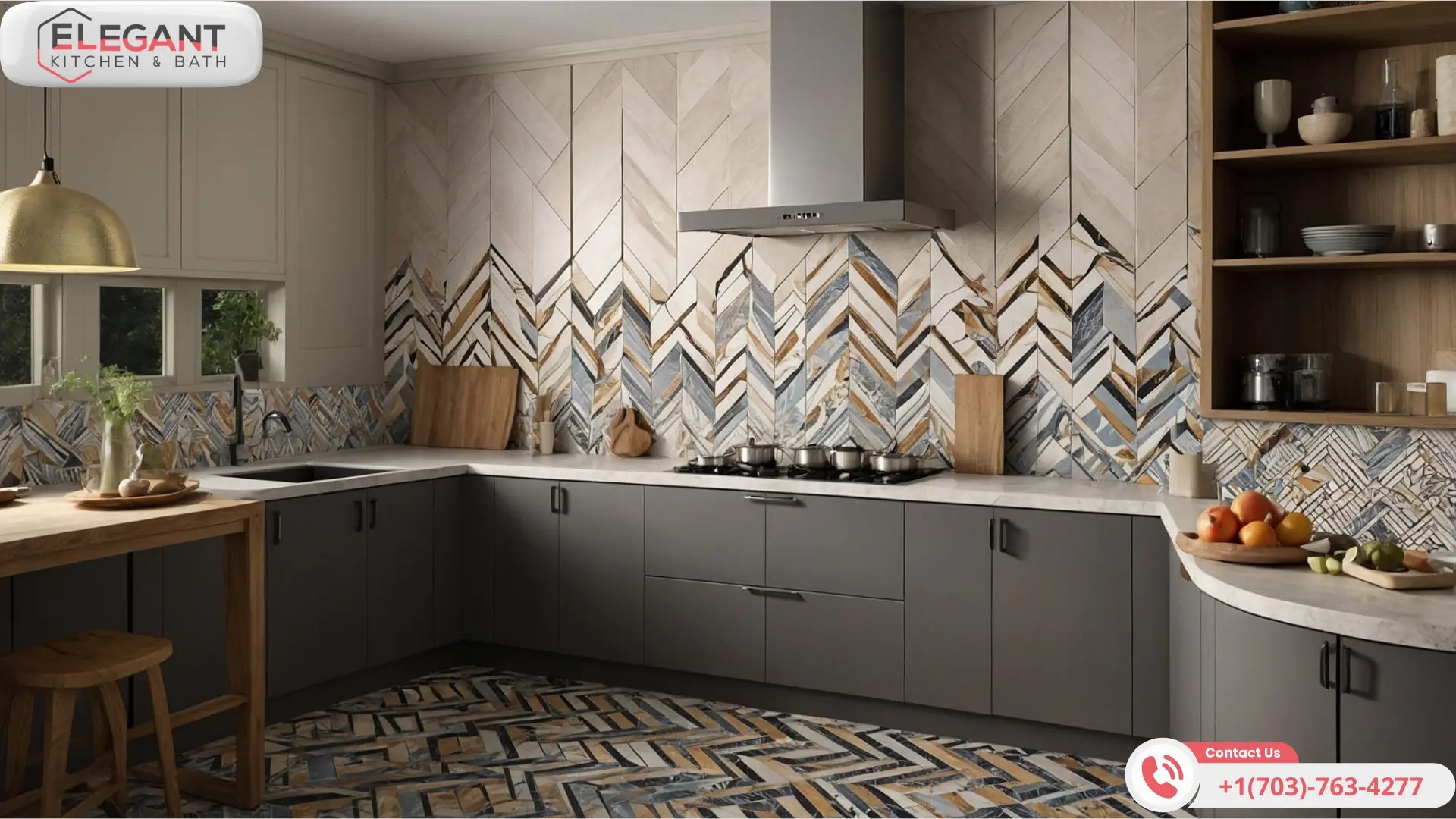 Herringbone vs. Chevron Right Backsplash Tile for Your Kitchen Elegant Kitchen and Bath