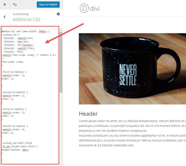 How To Adjust Divi’s Column Stacking Order on Mobile Devices