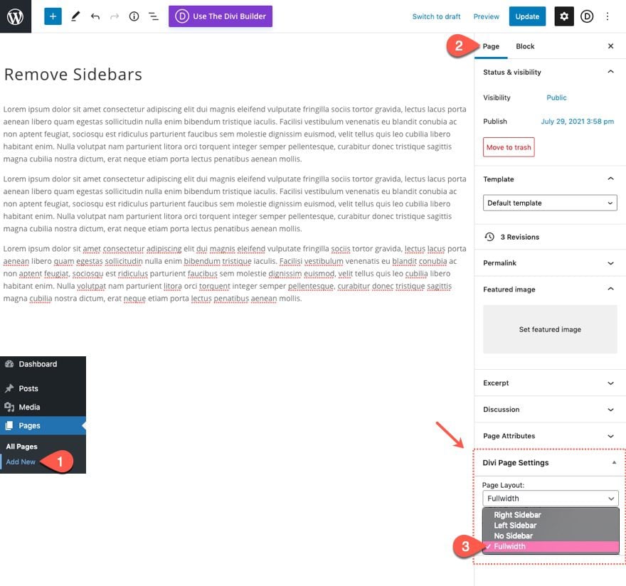 How To Remove Sidebars From Divi Ask the Egghead, Inc.