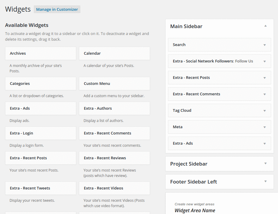 Extra’s Custom Sidebar Widgets Elegant Themes Documentation