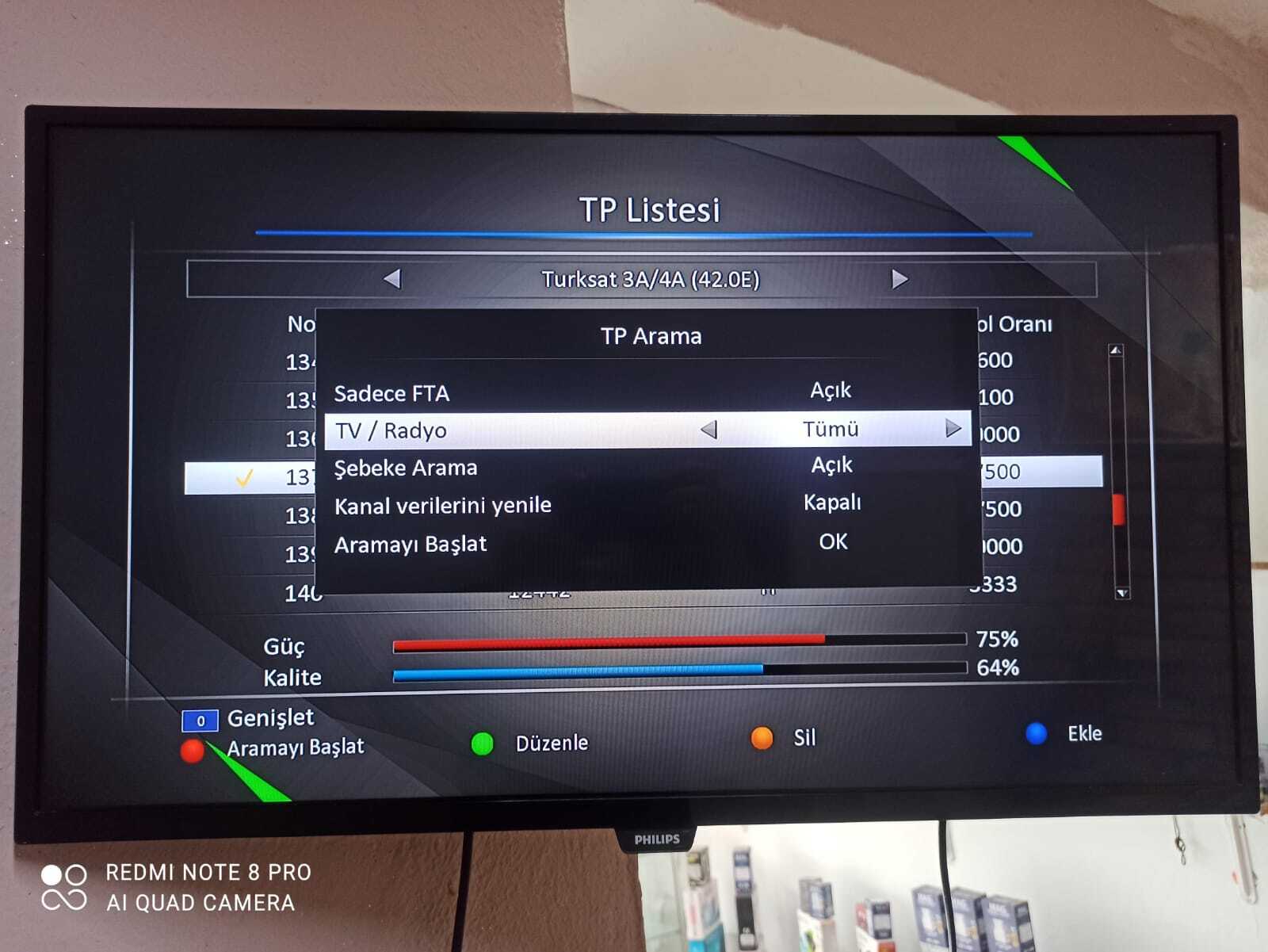 Türksat Uydusu Otomatik Arama Frekansı 2023