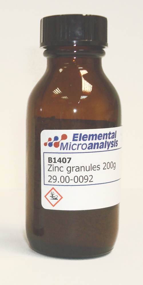 Zinc granules 200g 29.000092 9 UN3077 NOT RESTRICTED Special Provision