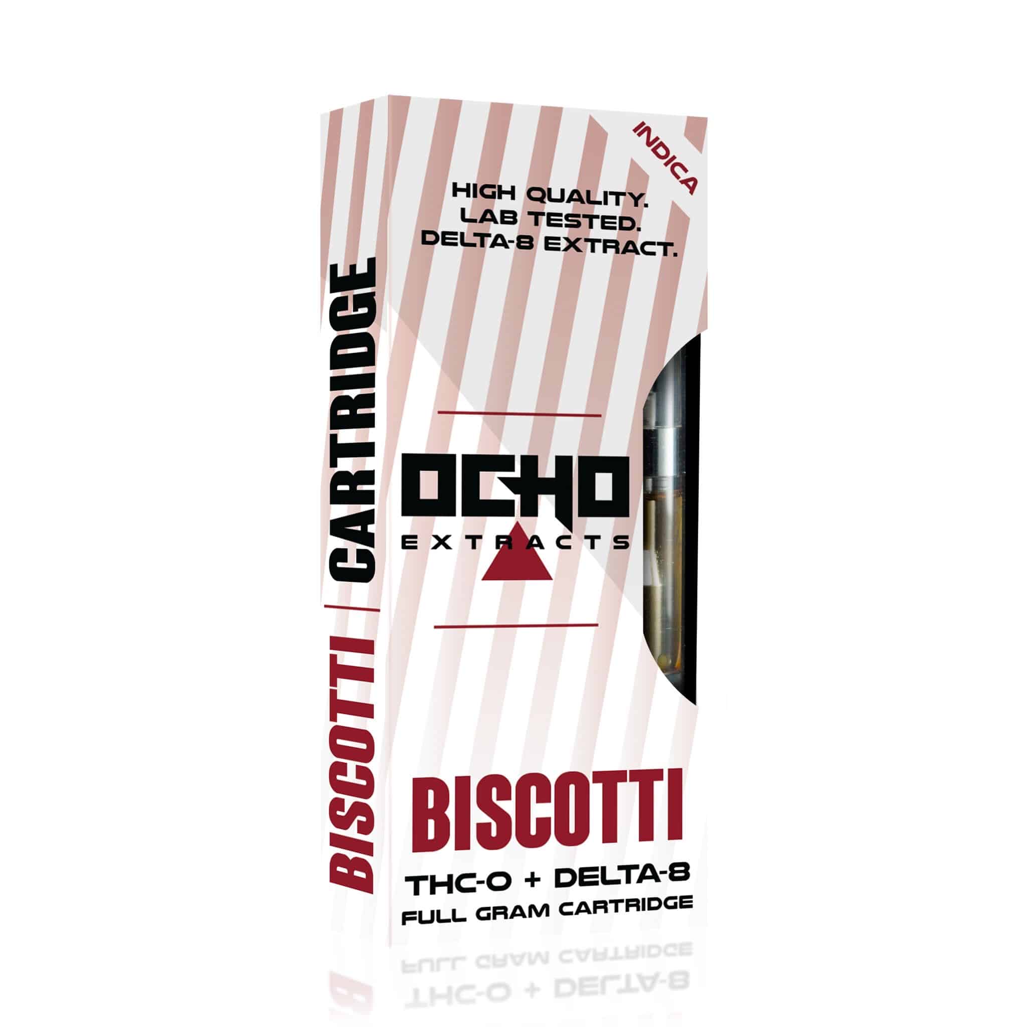 Ocho Extracts Biscotti THCO+D8 Vape Cartridge 1 Gram Potent