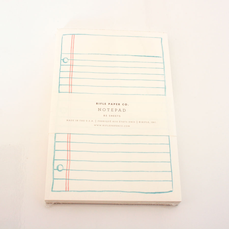 Lined Paper Notepad Element Seafood