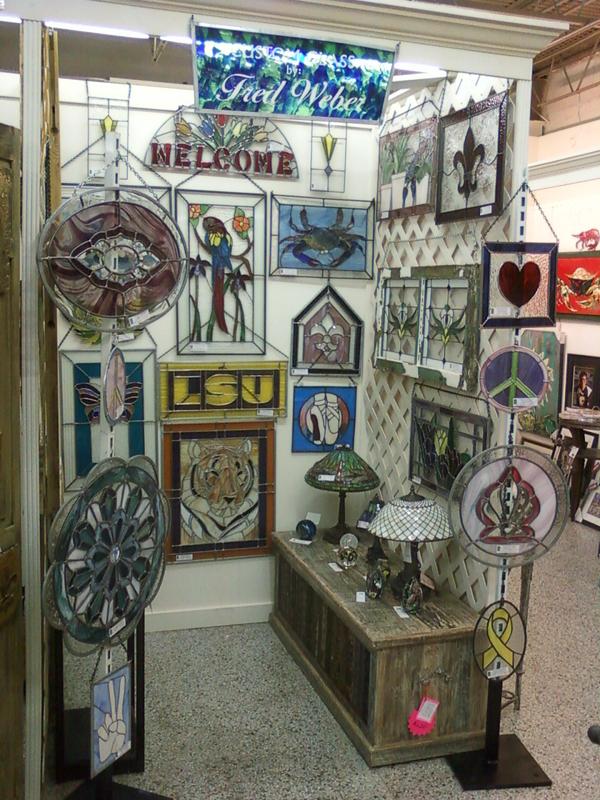 Fused glass craft show display