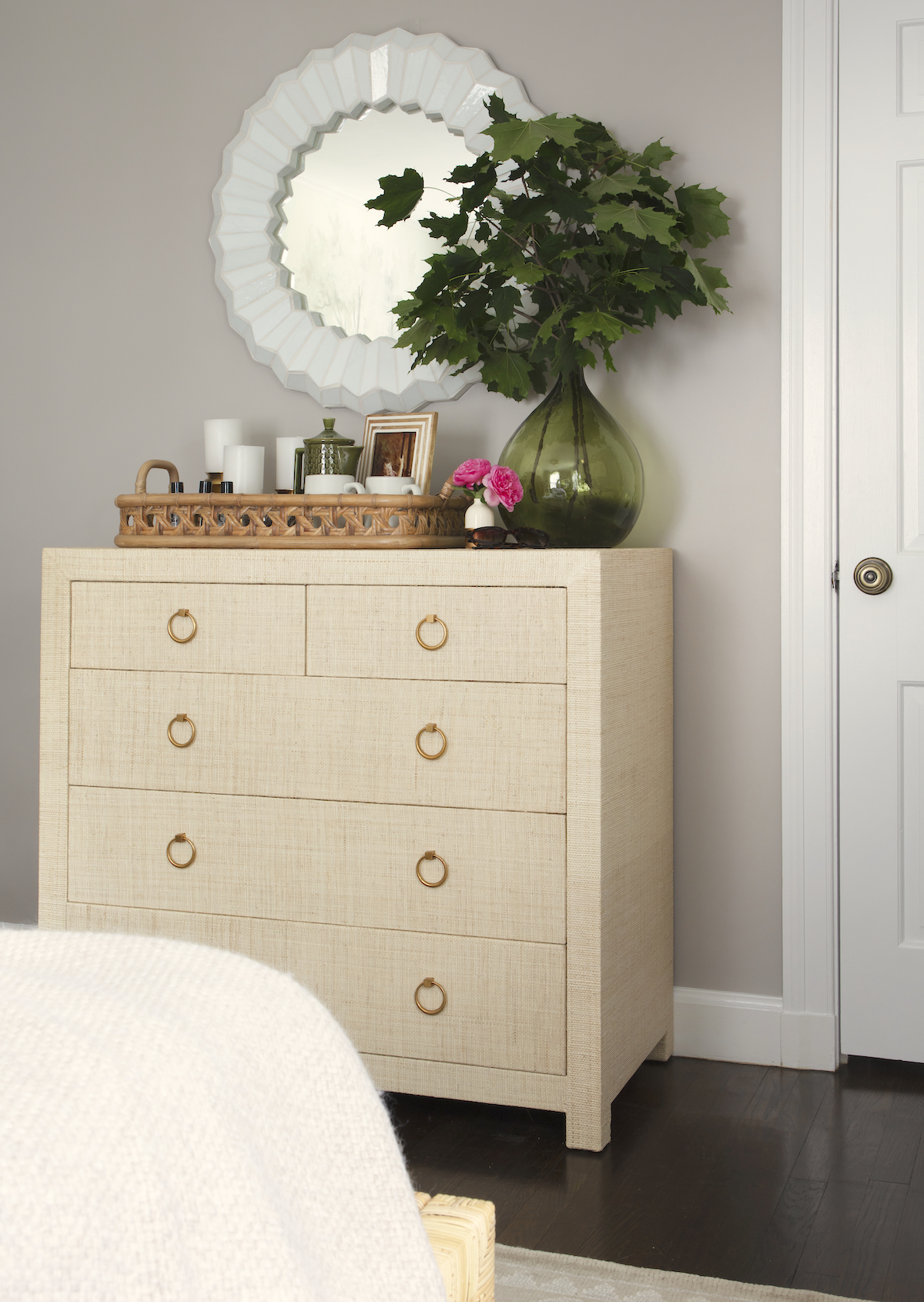 Elements of Style Roundup Grasscloth Wrapped Furniture & Accessories