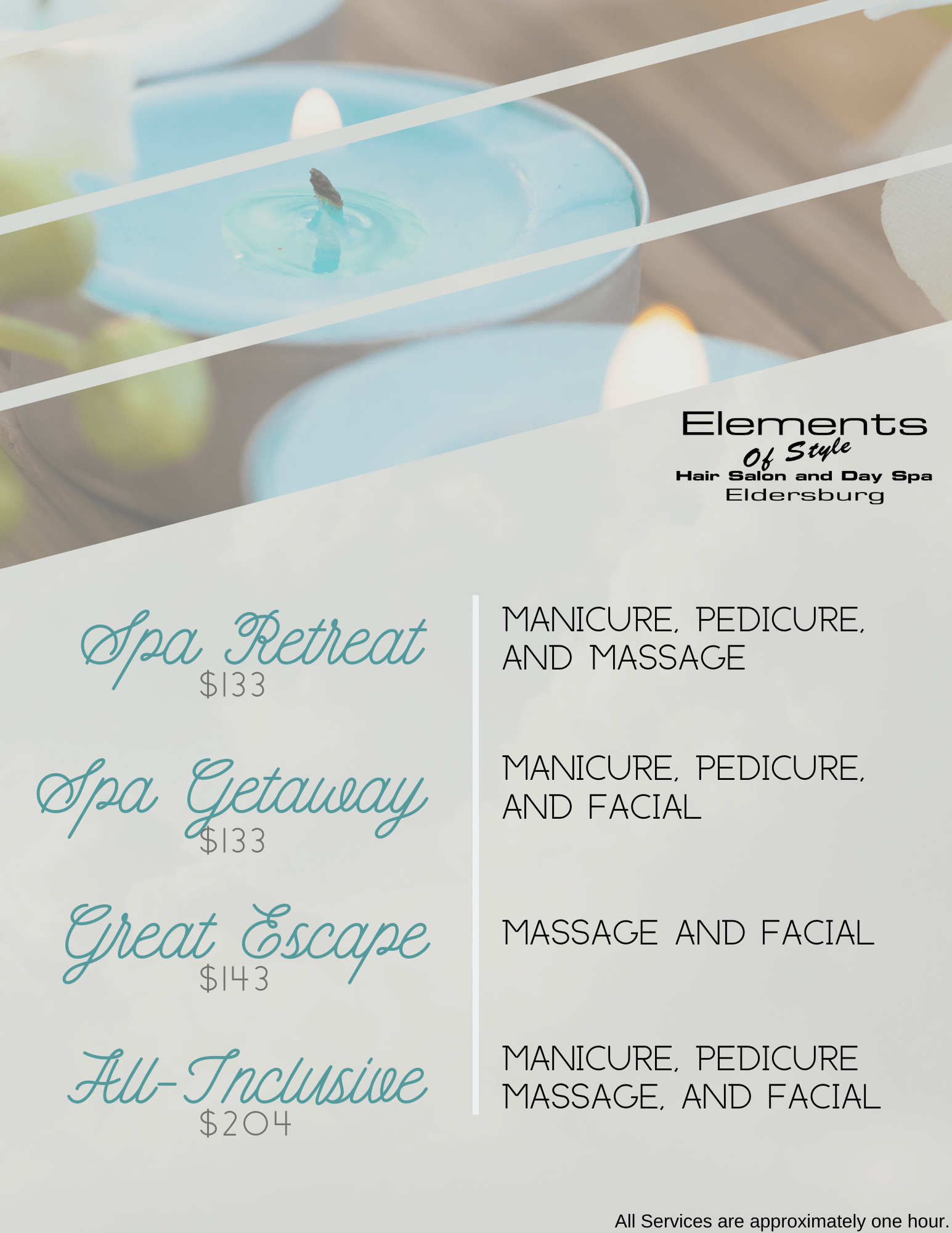 SPA PACKAGES Elements of Style Salon