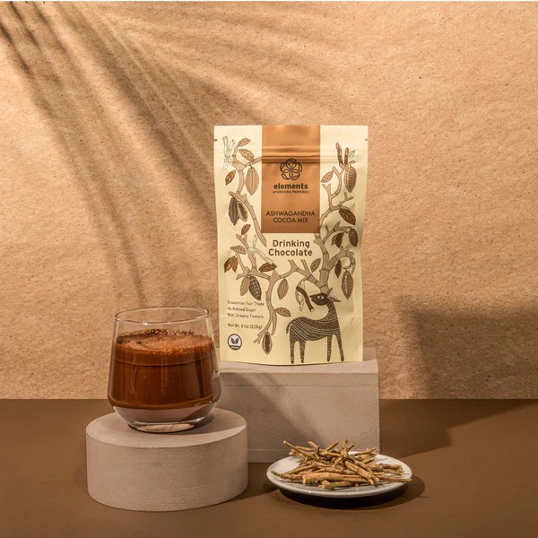 Ashwagandha Drinking Hot Chocolate Mix Elements Truffles