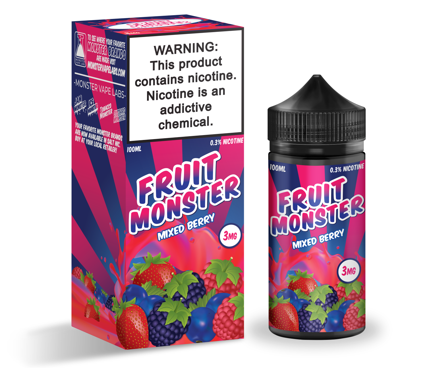 Fruit Monster Mixed Berry 100ml Vape Juice 3MG Element Vape
