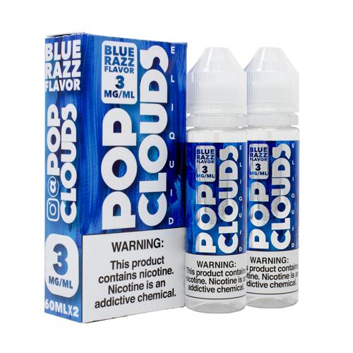 Pop Clouds Blue Razz Candy 120ml Vape Juice 3MG Element Vape