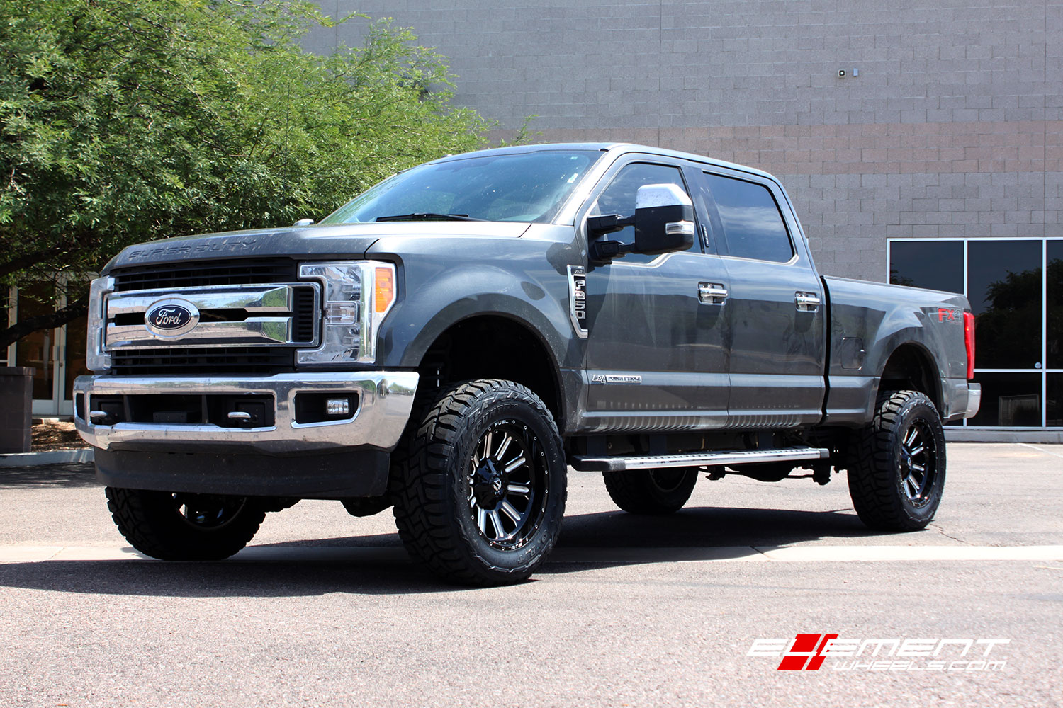 2017 Ford F250 Leveled with 20×10 Fuel Offroad Hardline Wheels