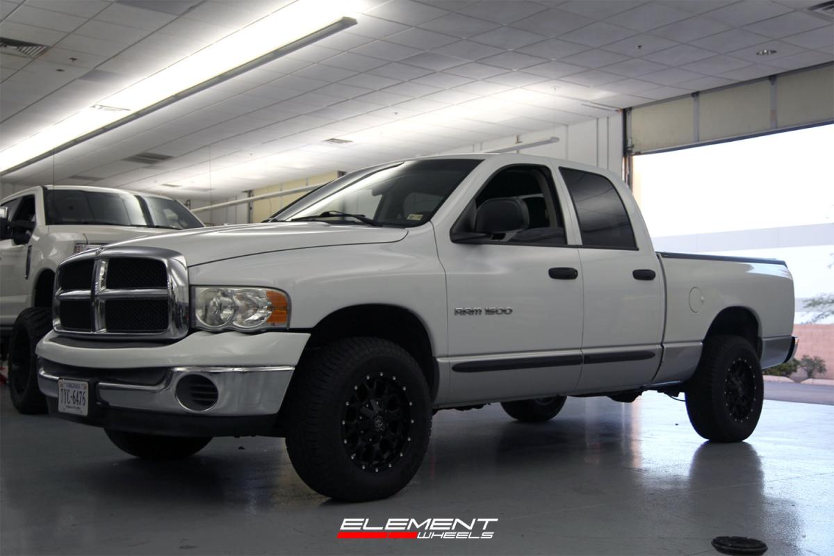 17 inch Mayhem Warrior 8015MB Matte Black on a 2005 Dodge Ram 1500