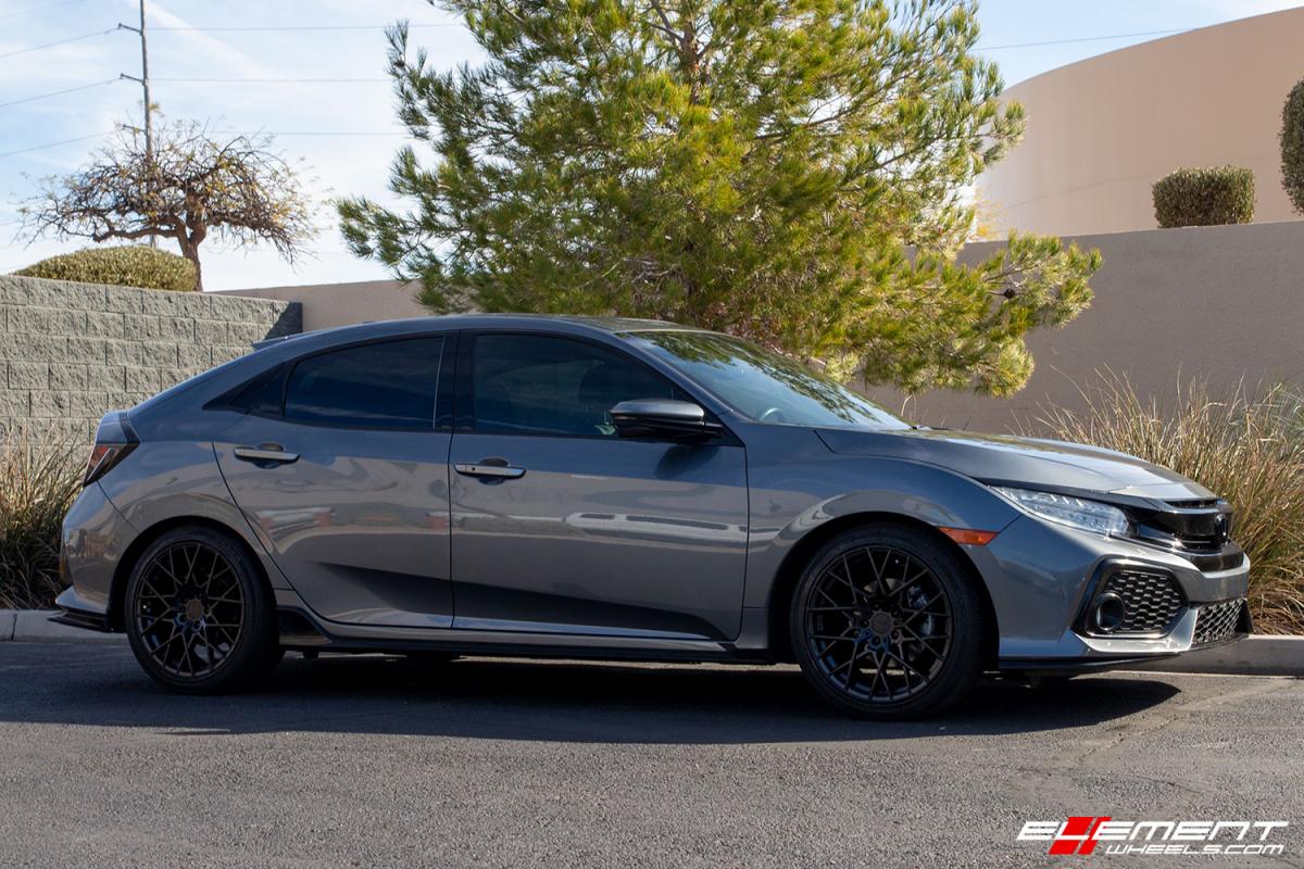 18 inch TSW Sebring Matte Black on a 2018 Honda Civic Hatchback Sport
