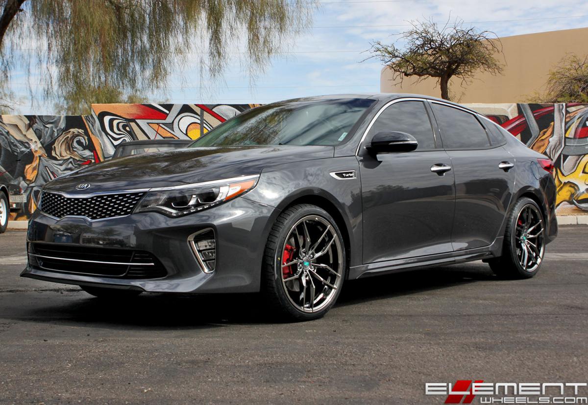 20x9 Variant Krypton Super Black Chrome on a 2018 Kia Optima Turbo w