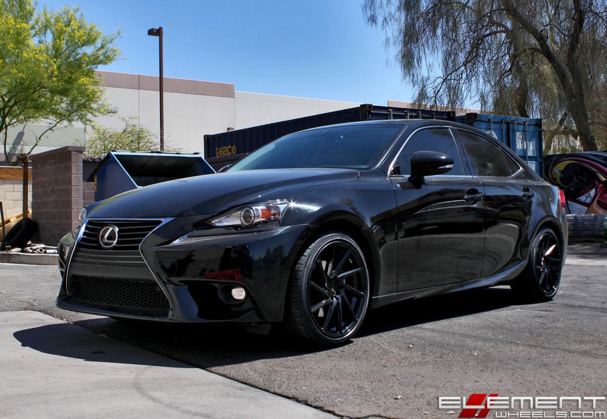 18x8.5 F1R F29 Double Black on a 2015 Lexus IS 250 w/ Specs Element