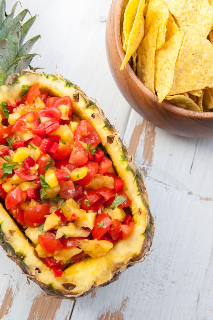 Easy Pineapple Salsa Recipe (5 ingredients, vegan, gf)