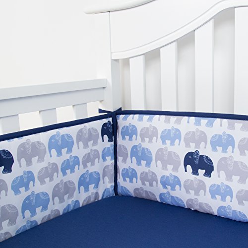TILLYOU Baby Breathable Crib Bumper Pads for Standard Cribs Machine