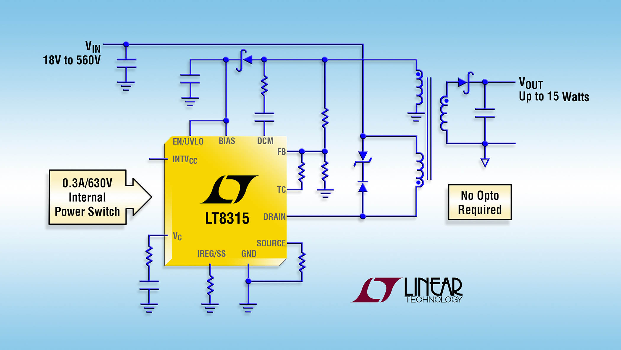 Linear Technology’s 560V NoOpto Flyback Regulator for Electric
