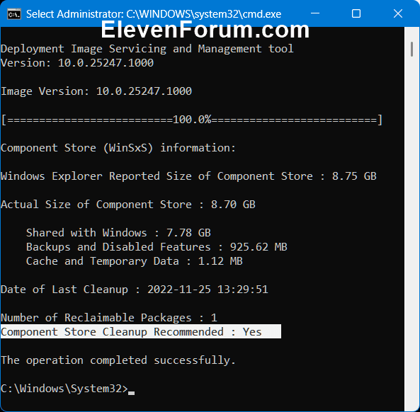 Add WinSxS Component Store Cleanup Context Menu in Windows 11 Tutorial