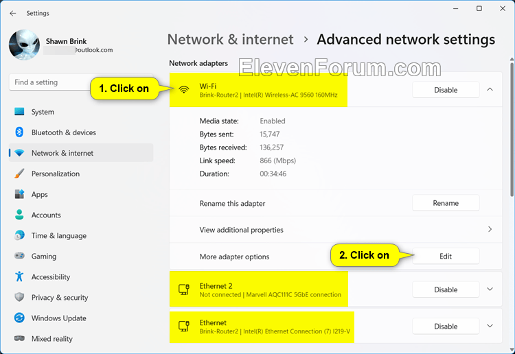Change Network Adapter Interface Connection Priority Order in Windows