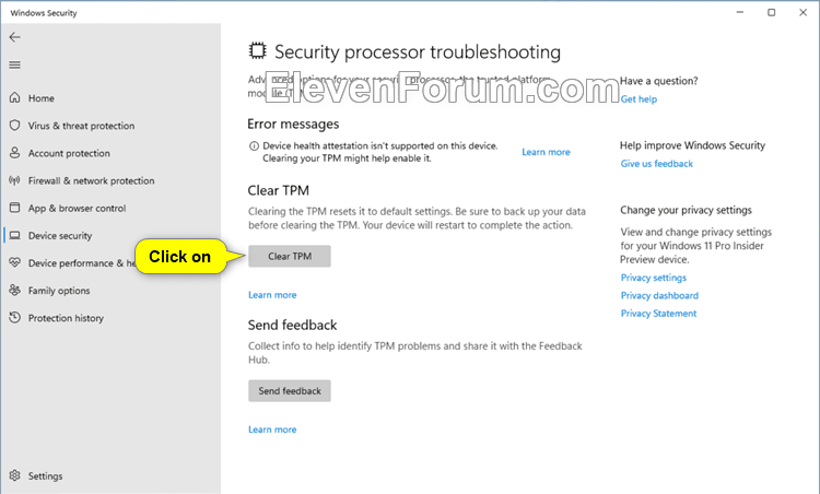 Clear TPM in Windows 11 | Windows 11 Forum