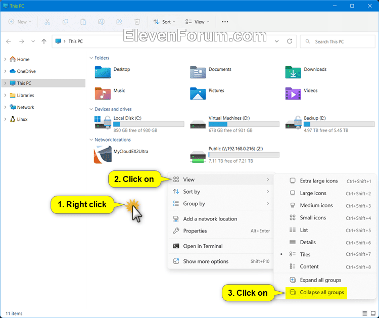 Expand or Collapse Group in File Explorer in Windows 11 Tutorial Windows 11 Forum