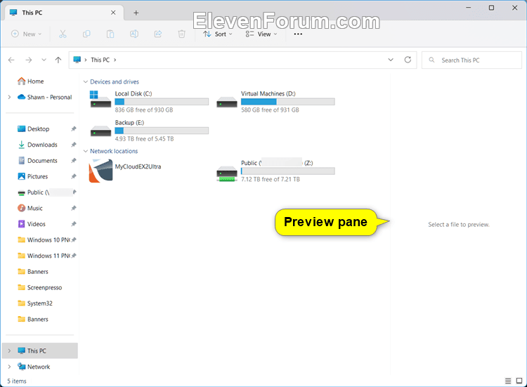 Reset Details and Preview Pane Width to Default in File Explorer in