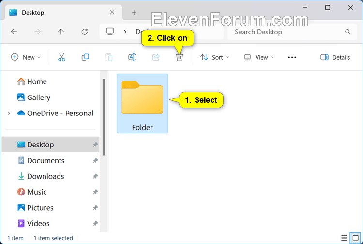 Delete Folder in Windows 11 Tutorial Windows 11 Forum
