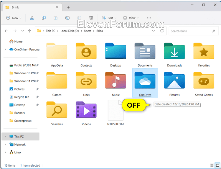 Turn On or Off Display File Size Information in Folder Tips in Windows