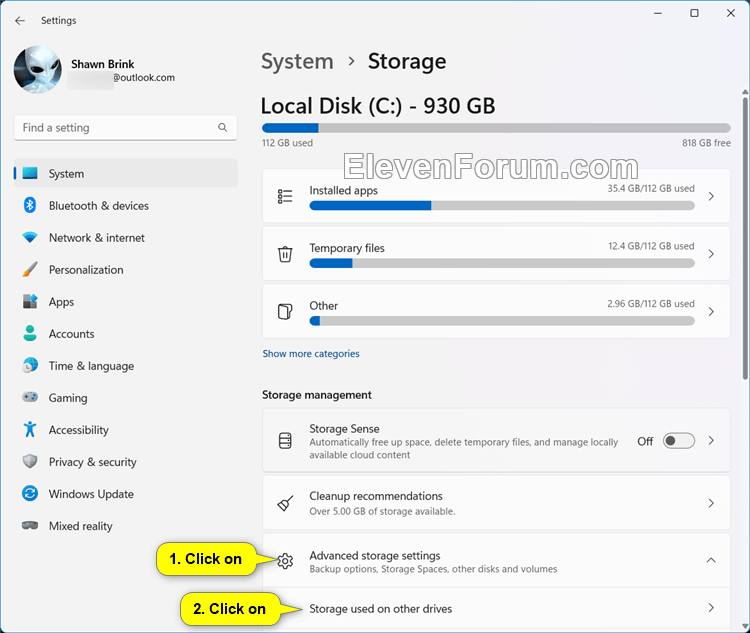 Find Storage Space Usage Size of Apps in Windows 11 Tutorial Windows