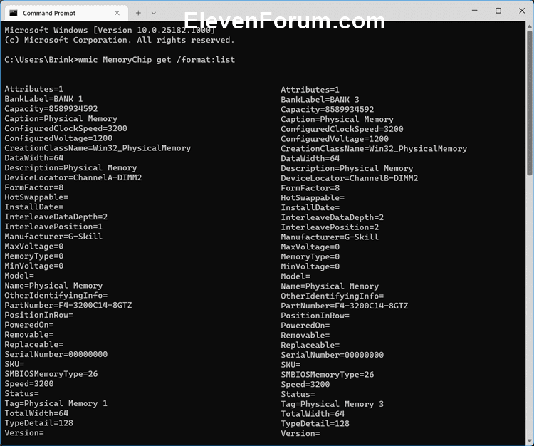 Find System Memory Size, Speed, and Type in Windows 11 Tutorial