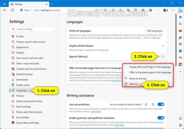 Add or Remove Languages in Microsoft Edge Tutorial Windows 11 Forum