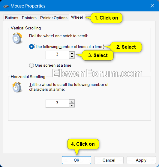 Change Mouse Wheel Scroll Speed in Windows 11 Tutorial Windows 11 Forum