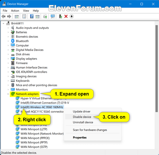 Enable or Disable Network Adapters in Windows 11 Tutorial Windows 11 Forum