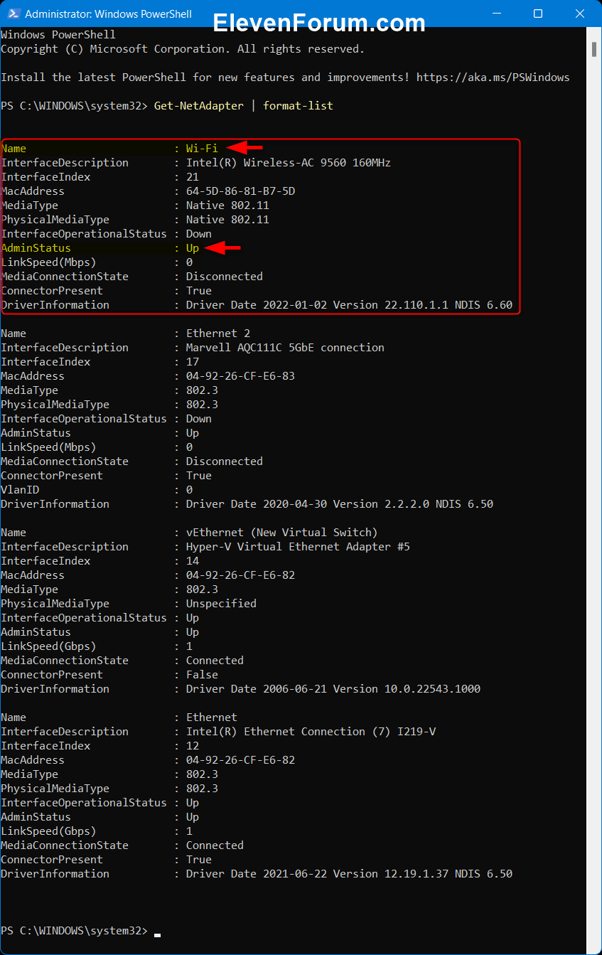 Enable or Disable Network Adapters in Windows 11 Tutorial Windows 11
