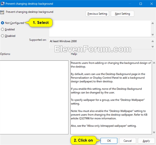Enable or Disable Changing Desktop Background in Windows 11 Tutorial