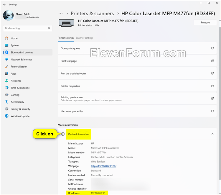 Find IP Address of Printer in Windows 11 Tutorial Windows 11 Forum